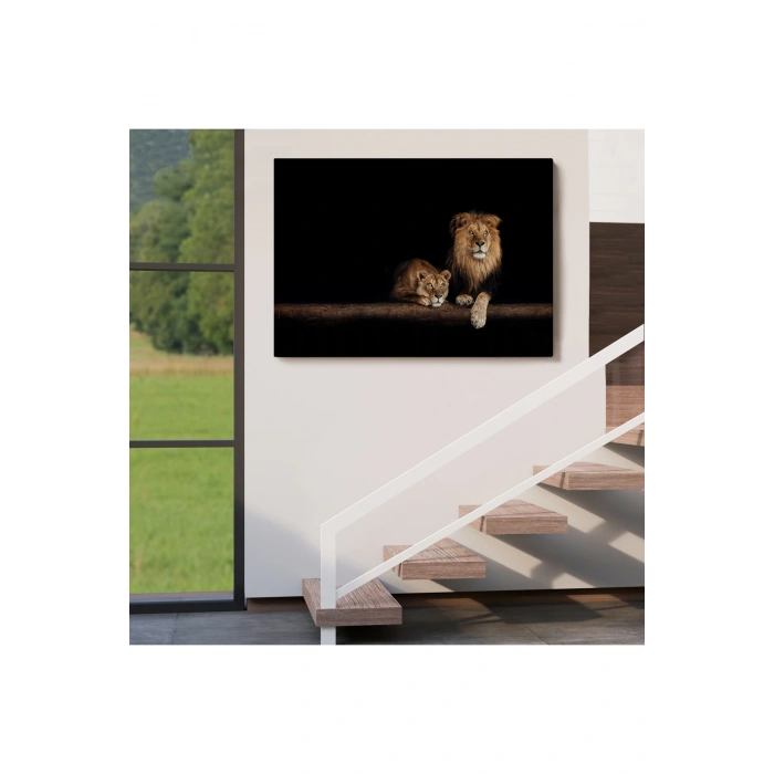Aslanlar Dekoratif Kanvas Tablo 1151