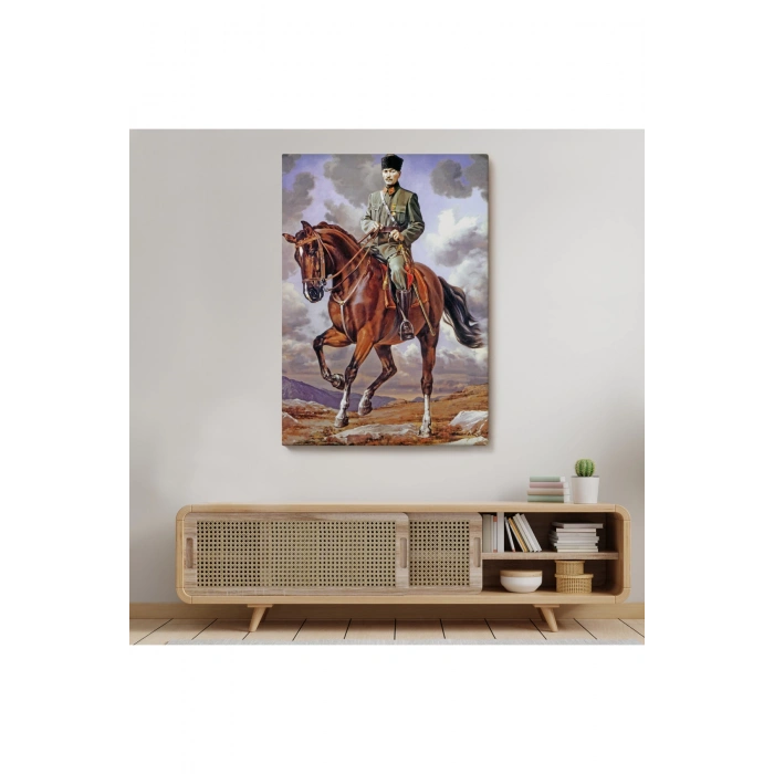 At Üstündeki Mustafa Kemal Atatürk Duvar Tablosu-6462