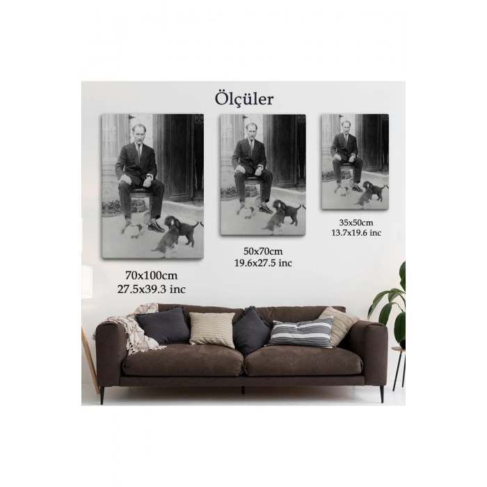 Atatürk Portre Tablosu Mustafa Kemal Atatürk Dikdörtgen Dekoratif Kanvas Tablo-CE-55