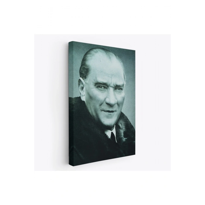 Atatürk Portre Tablosu Mustafa Kemal Atatürk Dikdörtgen Dekoratif Kanvas Tablo-CG-57
