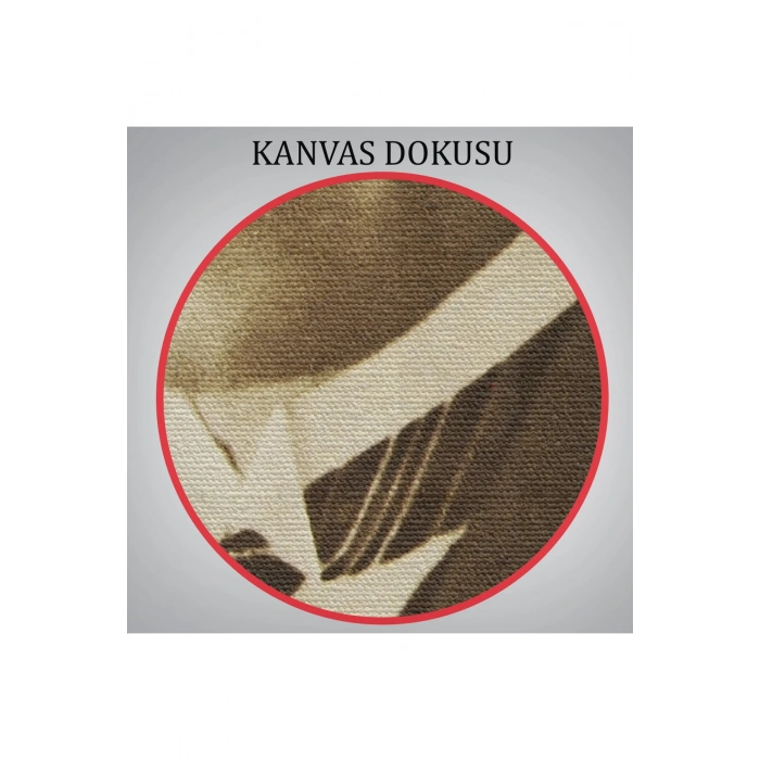 Atatürk Portre Tablosu Mustafa Kemal Atatürk Dikdörtgen Dekoratif Kanvas Tablo-CI-59