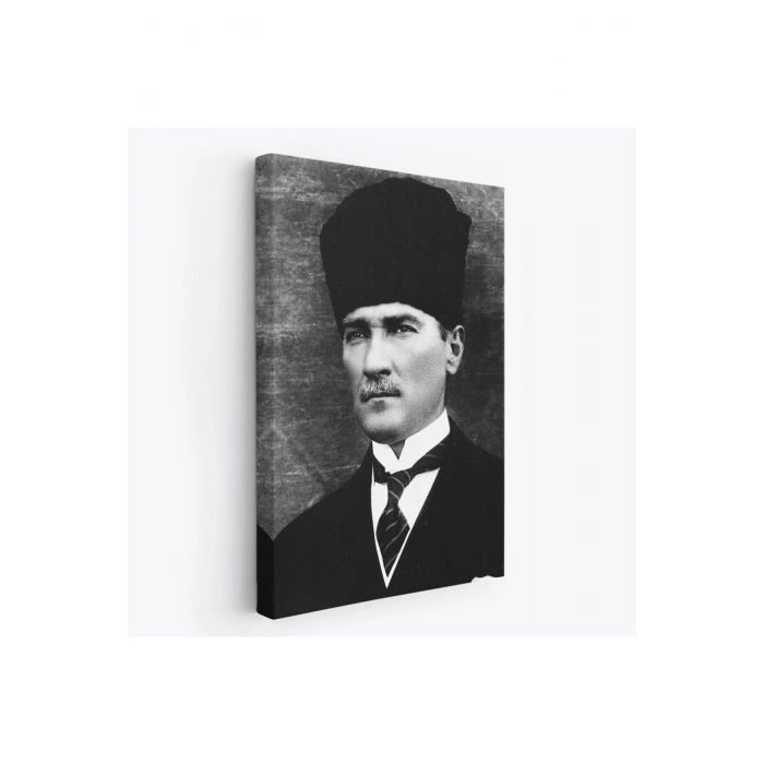 Atatürk Portre Tablosu Mustafa Kemal Atatürk Dikdörtgen Dekoratif Kanvas Tablo-CJ-60