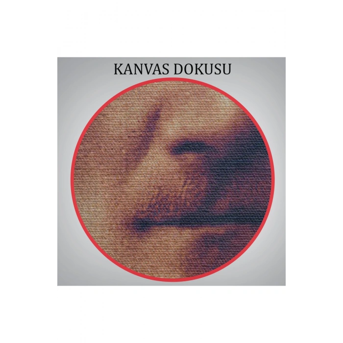 Atatürk Portre Tablosu Mustafa Kemal Atatürk Dikdörtgen Dekoratif Kanvas Tablo-CÖ-66