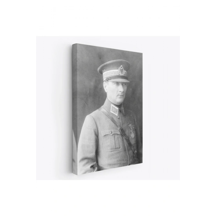 Atatürk Portre Tablosu Mustafa Kemal Atatürk Dikdörtgen Dekoratif Kanvas Tablo-CV-75