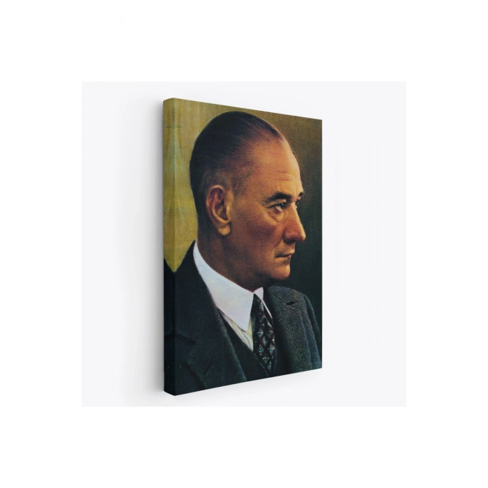 Atatürk Portre Tablosu Mustafa Kemal Atatürk Dikdörtgen Dekoratif Kanvas Tablo-DH-85