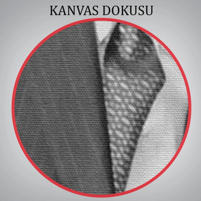 Atatürk Portre Tablosu Mustafa Kemal Atatürk Dikdörtgen Dekoratif Kanvas Tablo-DI-86