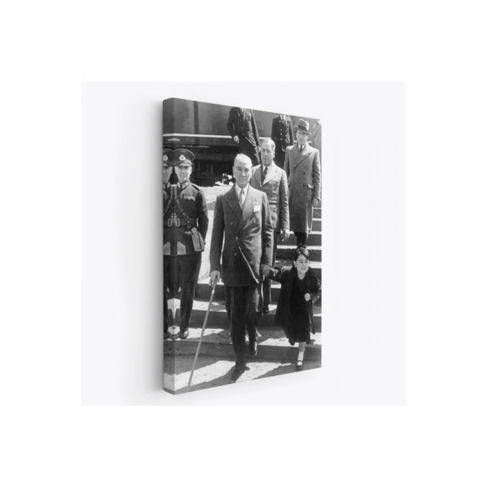 Atatürk Portre Tablosu Mustafa Kemal Atatürk Dikdörtgen Dekoratif Kanvas Tablo-FI-133
