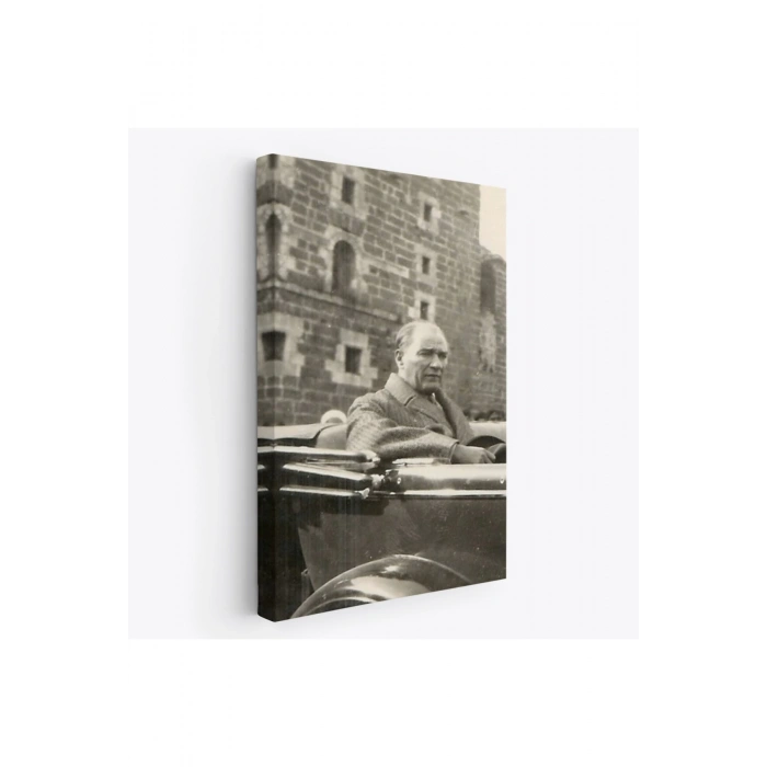 Atatürk Portre Tablosu Mustafa Kemal Atatürk Dikdörtgen Dekoratif Kanvas Tablo-FJ-134