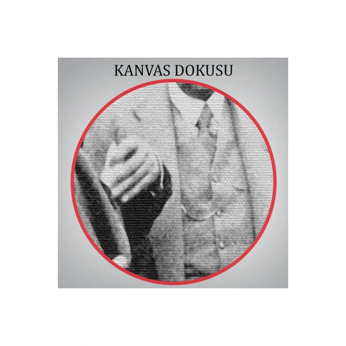 Atatürk Portre Tablosu Mustafa Kemal Atatürk Dikdörtgen Dekoratif Kanvas Tablo-FU-145