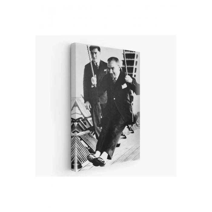 Atatürk Portre Tablosu Mustafa Kemal Atatürk Dikdörtgen Dekoratif Kanvas Tablo-FÜ-146