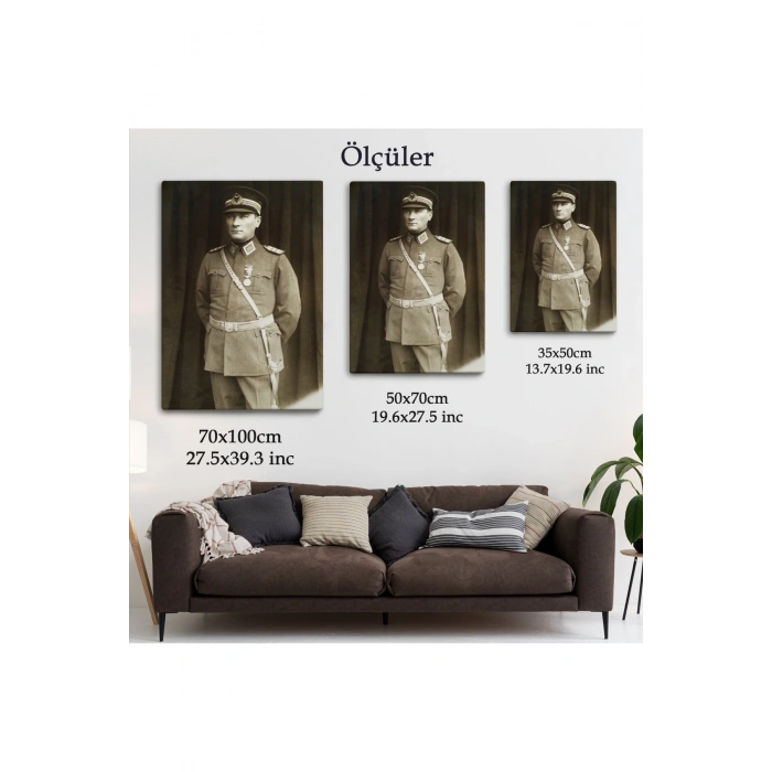 Atatürk Portre Tablosu Türkiye Cumhuriyeti Kurucusu Mustafa Kemal Atatürk Dekoratif Tablo-CU-73