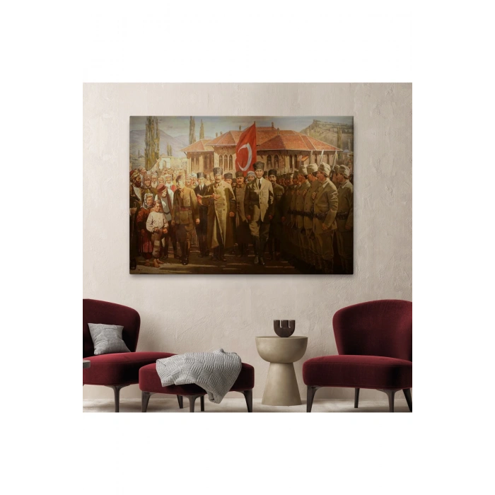 Atatürkün TBMM’den Cepheye Uğurlanma Tablosu-6552