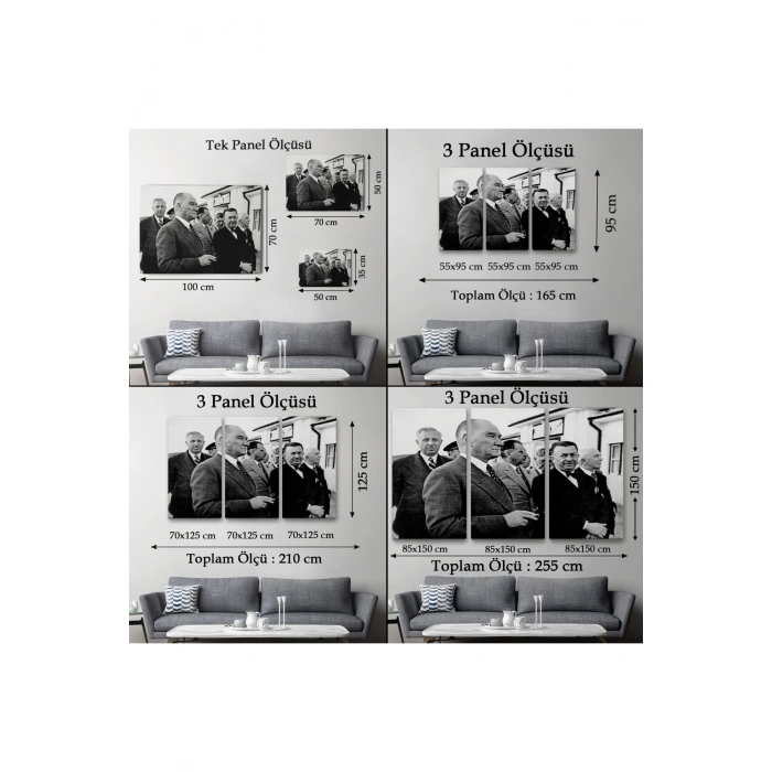 Atatürke Bakan Şükrü Kaya Dekoratif Duvar Tablosu-6637
