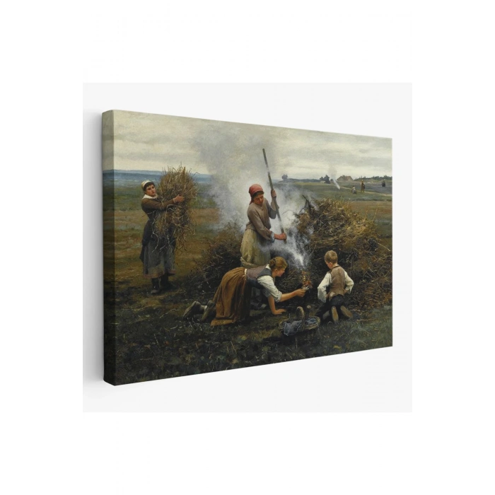 Ateş Yakmaya Çalışan Ukraynalı Köylüler Tablosu-6538