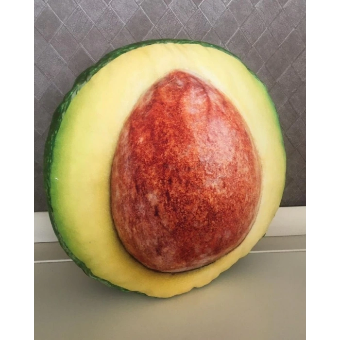 Avakado Desenli Dekoratif Çok Amaçlı Yer Bahçe Balkon Kamp Minderi Çapı 65 cm
