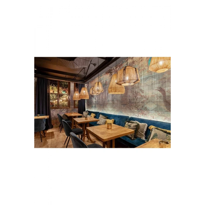 Aydınlatma Sarkıt Bohem Jüt Huni Avize Rustik