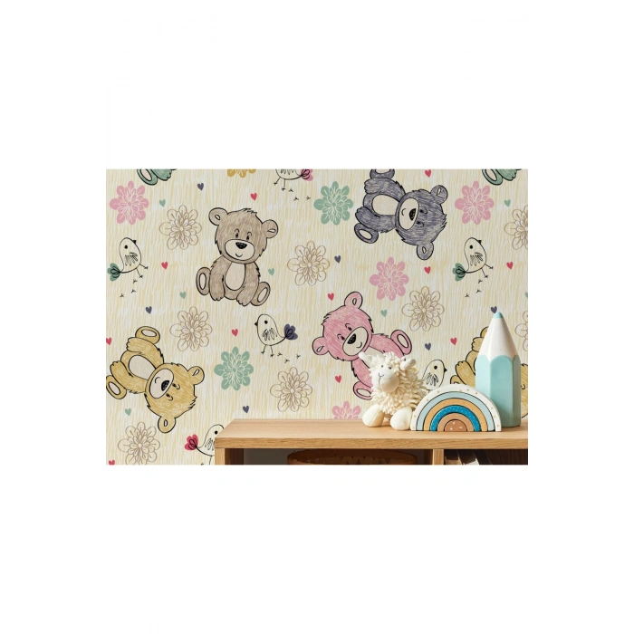 Ayıcık Desenli Duvar Kağıdı-5706