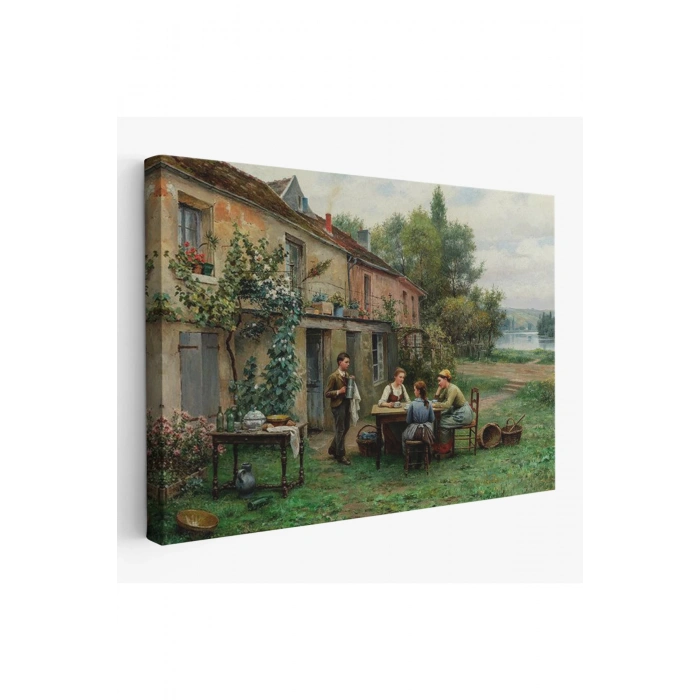 Bahçede Kahve Keyfi 19, Yüzyıl Tablosu-6529