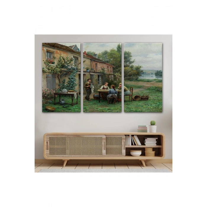 Bahçede Kahve Keyfi 19, Yüzyıl Tablosu-6529