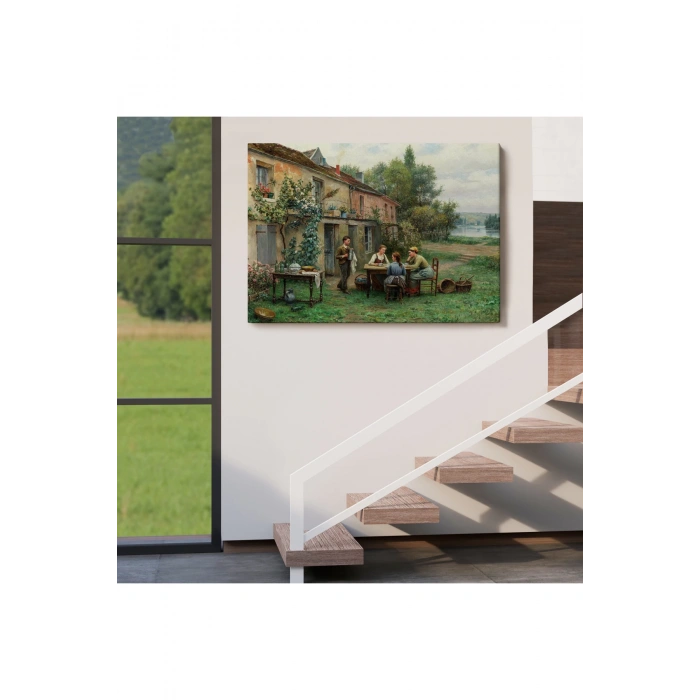 Bahçede Kahve Keyfi 19, Yüzyıl Tablosu-6529