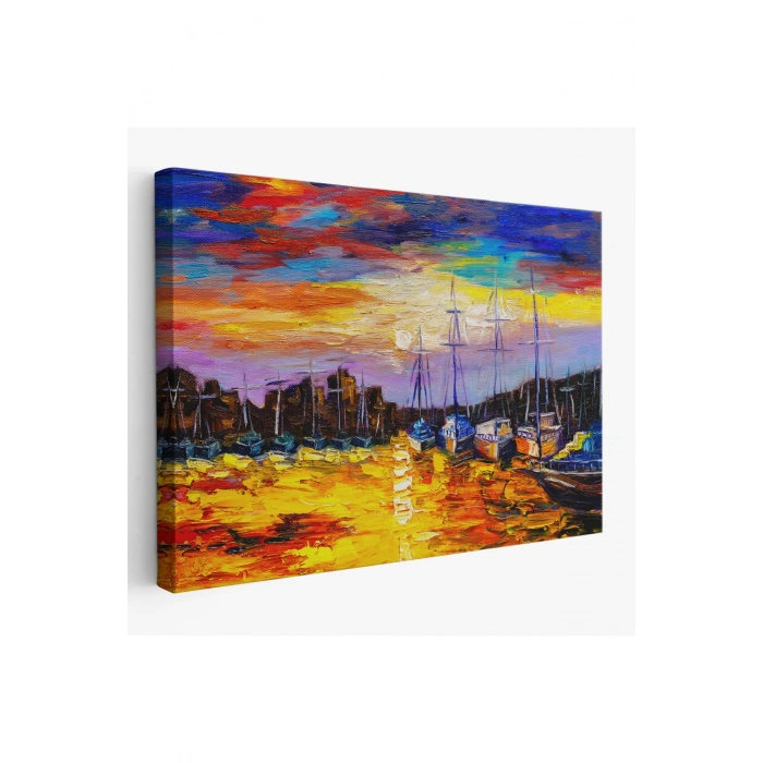 Balıkçı Köyü Kanvas Duvar Tablosu-1188