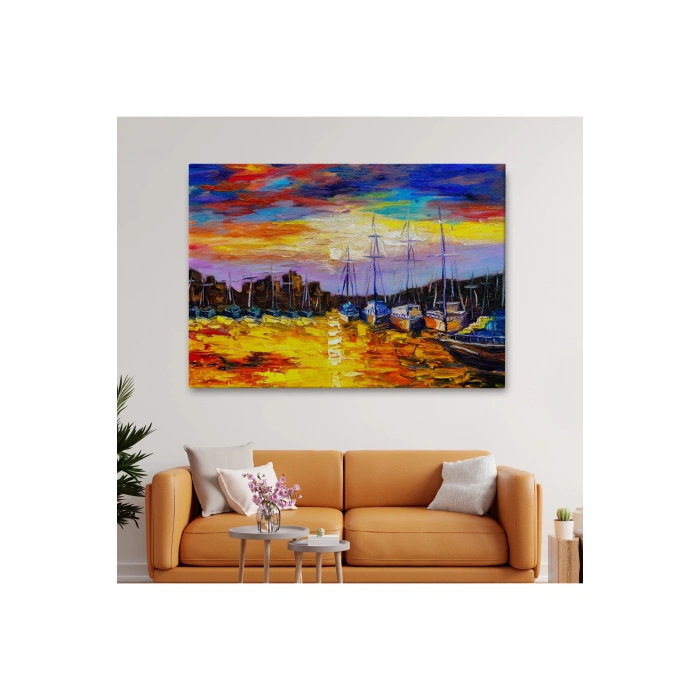 Balıkçı Köyü Kanvas Duvar Tablosu-1188