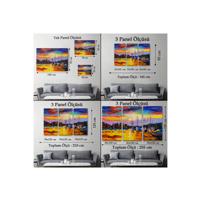 Balıkçı Köyü Kanvas Duvar Tablosu-1188