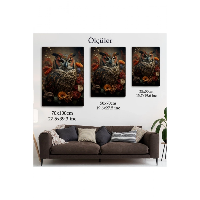 Baykuş Dekoratif Duvar Tablosu-6485