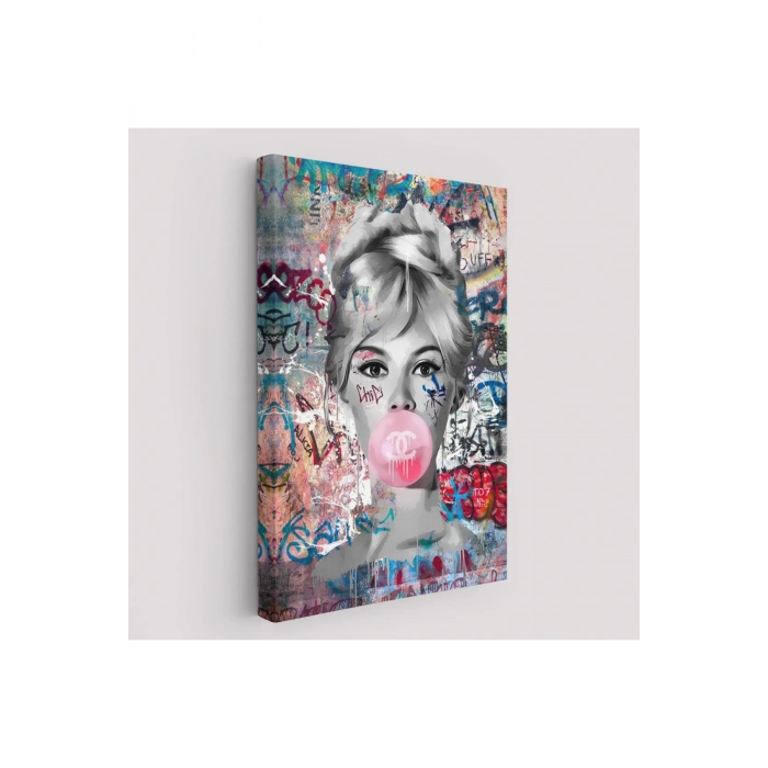 Brigitte Bardot Graffiti Pop Art Duvar Tablosu-6469