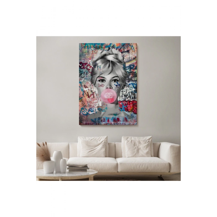Brigitte Bardot Graffiti Pop Art Duvar Tablosu-6469