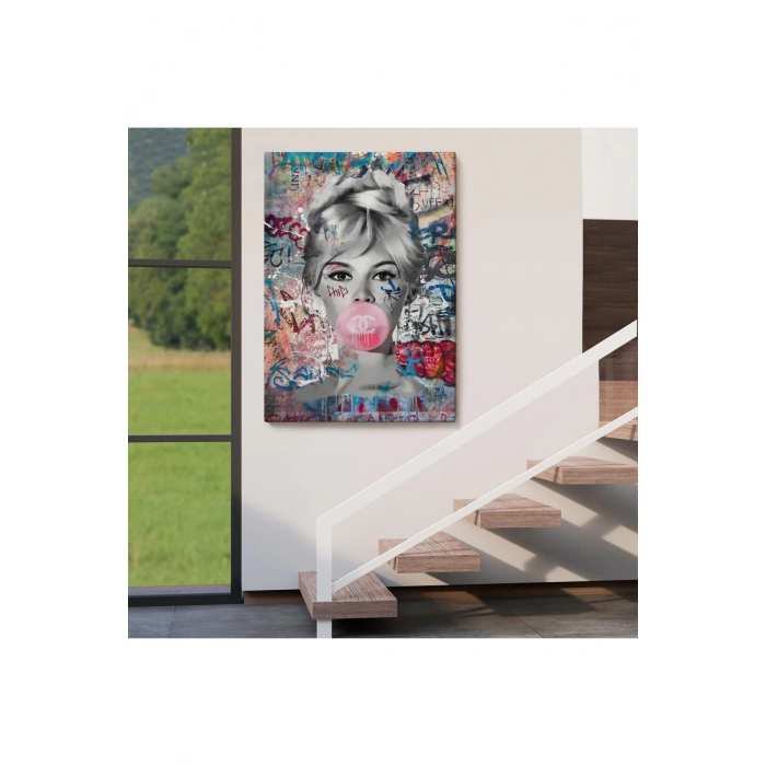 Brigitte Bardot Graffiti Pop Art Duvar Tablosu-6469