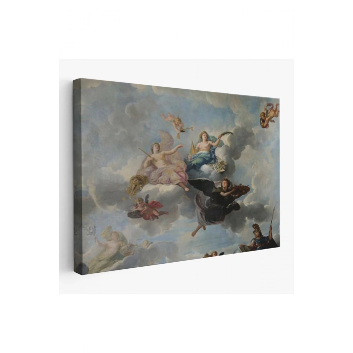 Bulutlaların Üzerindeki Melekler Rönesans Tablosu - Antoine Hoarse Zenith-6582