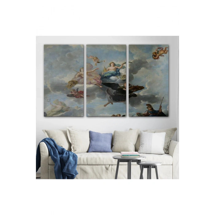 Bulutlaların Üzerindeki Melekler Rönesans Tablosu - Antoine Hoarse Zenith-6582