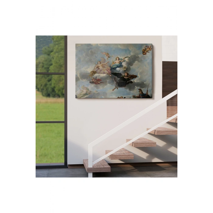 Bulutlaların Üzerindeki Melekler Rönesans Tablosu - Antoine Hoarse Zenith-6582