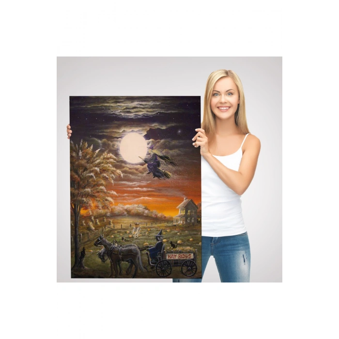 Cadılar Bayramı Helloven Dekoratif Duvar Tablosu -6251