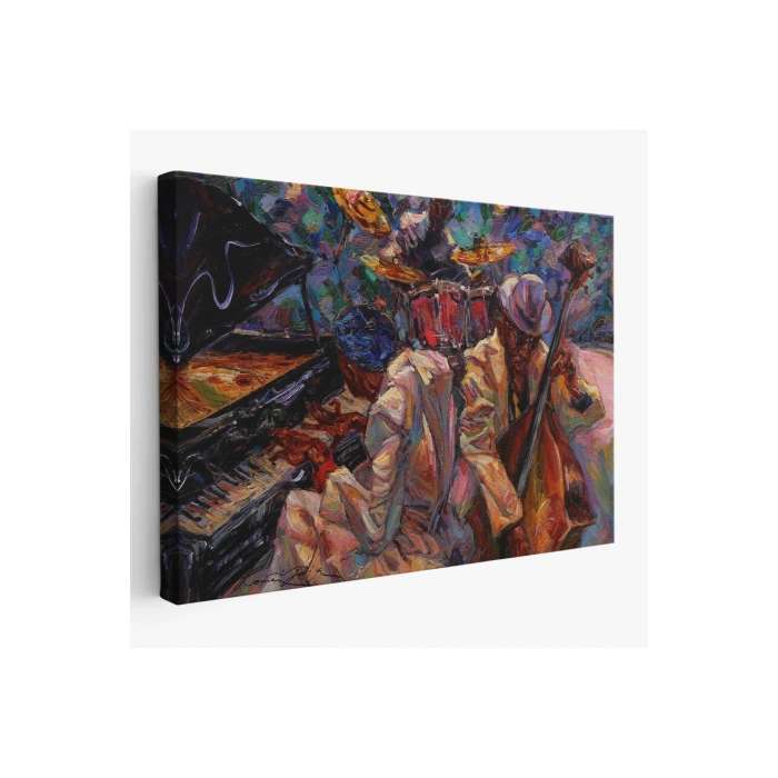 Caz Müzİği Yapan Grup Duvar Tablosu-1216