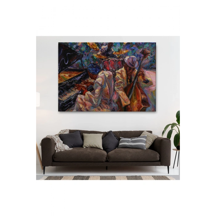 Caz Müzİği Yapan Grup Duvar Tablosu-1216