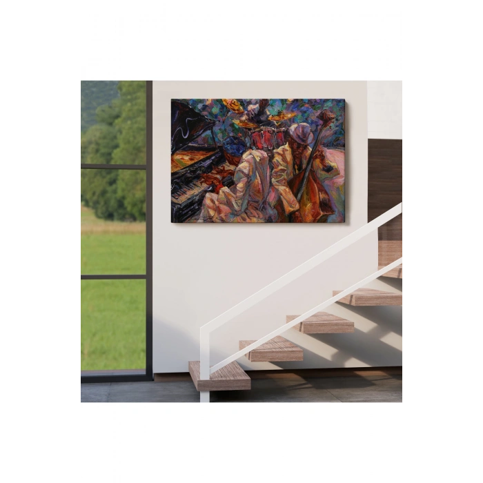 Caz Müzİği Yapan Grup Duvar Tablosu-1216