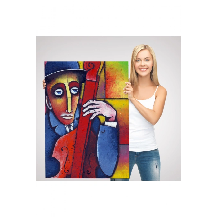 Çello Çalan Adam Duvar Tablo-6426