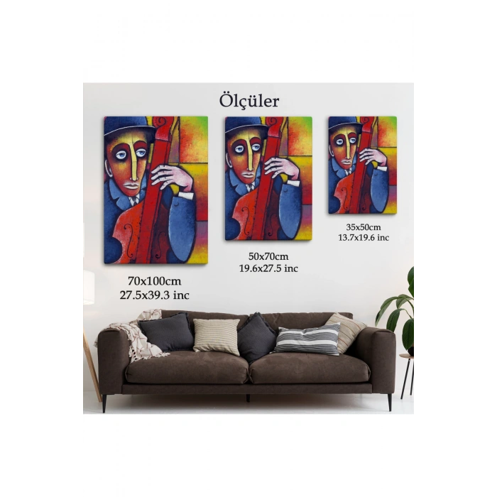 Çello Çalan Adam Duvar Tablo-6426