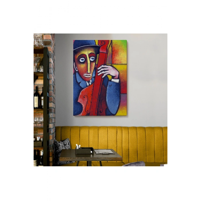 Çello Çalan Adam Duvar Tablo-6426