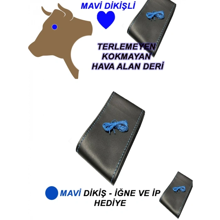 CHEWROLET TRAX  uyumlu oto,araç  direksiyon kılıfı mavi dikiş