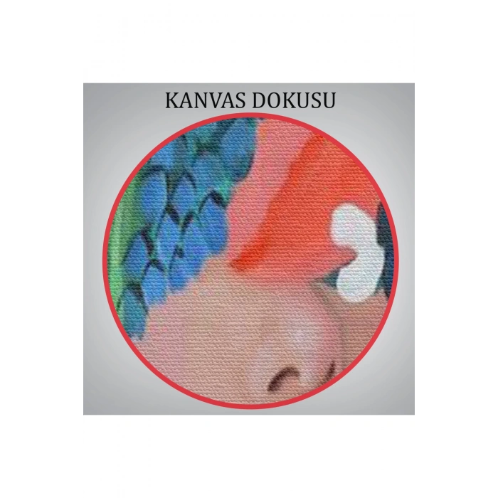 Çiçek Saçlı Kadın Dekoratif Kanvas Duvar Tablosu -6373