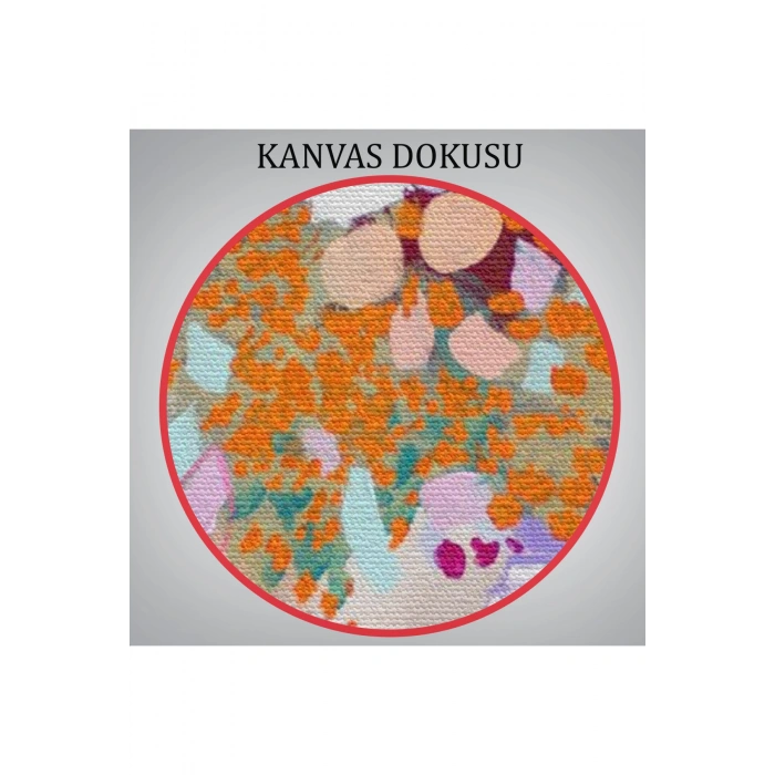 Çiçek Saçlı Kadın Yağlıboya Görünüm Dekoratif Kanvas Duvar Tablosu -6413