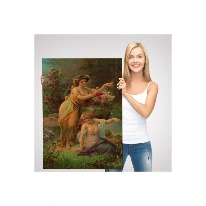 Çiçek Taoplayan Kadınlar Tablosu-6483