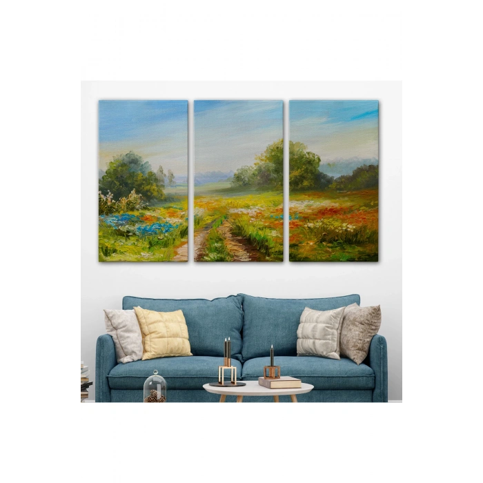 Çiçek Tarlası Yağlıboya Görünümlü Duvar Tablosu-1203