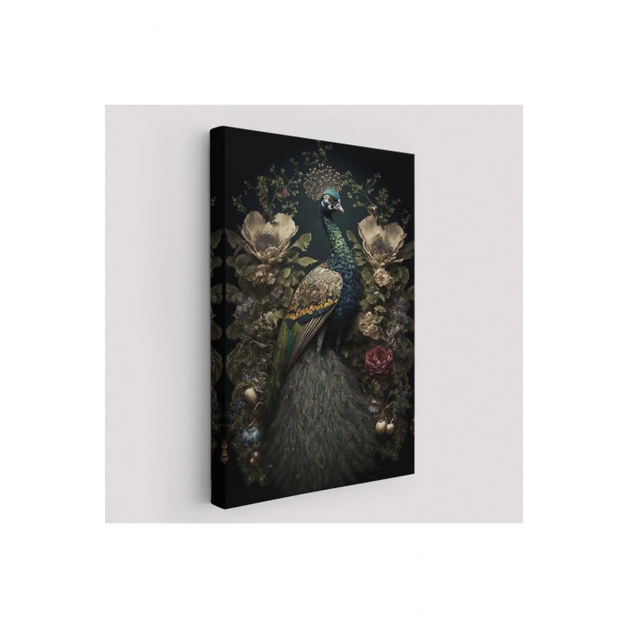 Çiçekler İçindeki Tavuz Kuşu Tablosu-6491