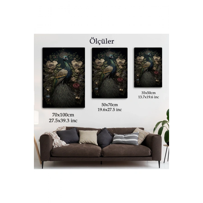 Çiçekler İçindeki Tavuz Kuşu Tablosu-6491