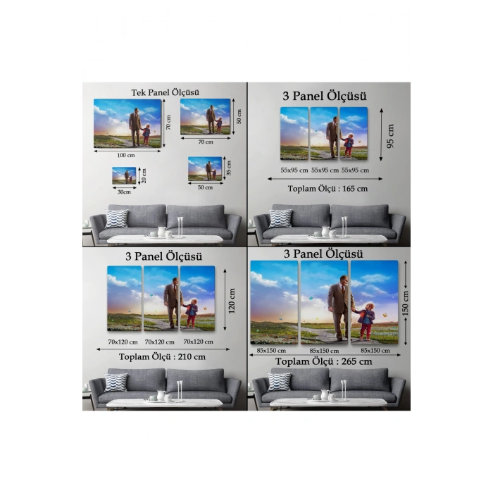 Çocuk Bayramı Temalı Mustafa Kemal Atatürk ve Çocuklar DekoratifTablo(TEK PARÇA)-DF-84