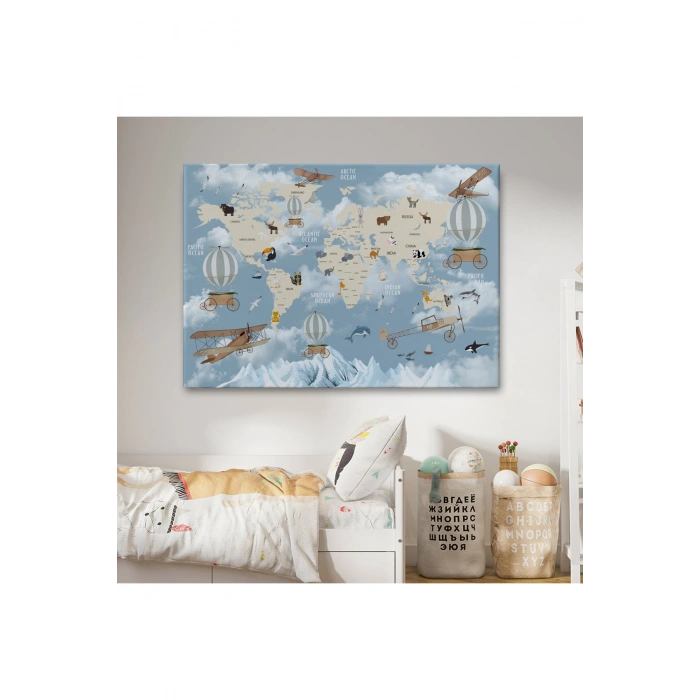 Cocuk Odası Temalı Dekoratif Kanvas Tablo 1106